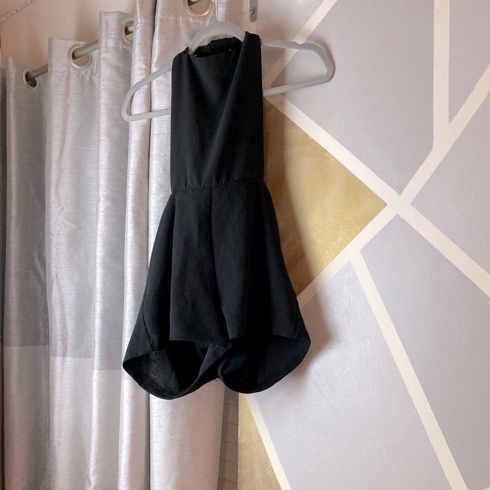 Black Halter Romper